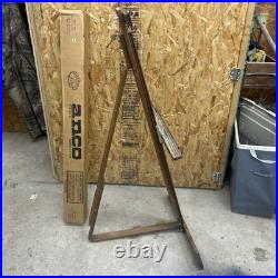 Easel Antique Anco Bilt Large Wooden Floor Folding Artist Studio with Box