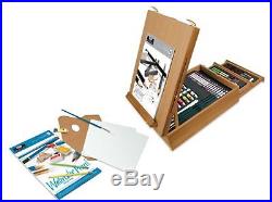 Easel Artist Set 150 Piece Drawing Painting Sketching Wooden Art Box Acrylic New