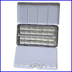 Empty Watercolor 24 pcs Full Pans with Tin Box for Watercolorns