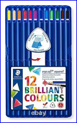 Ergosoft Aquarell Watercolor Pencil In A Box From Staedtler (Set of 12 Colors)