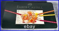 FABER-CASTELL Polychromos Artists' COLORED PENCILS Tin of 120 Colours NEW SEALED