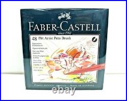 Faber Castel Pitt Artist Brush Pens Multicolor, (Box Of 48). NEW SEALED