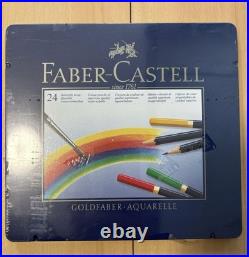Faber Castel Watercolor Pencil Set 24 Colors Used-Box Damaged