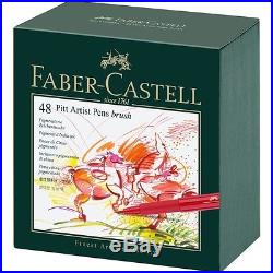 Faber Castell 167148 India Ink 48 PITT Artist Pens Brush Studio Box Genuine NEW