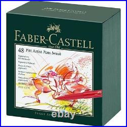 Faber Castell India Ink Pitt Brush Artists Pen Gift Box Set of 12 24 48
