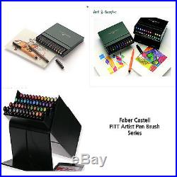 Faber-Castell PITT Artist Pen Brush 12, 24, 48, 60 Colors Studio Box Caligraphy