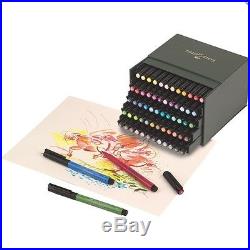 Faber-Castell PITT Artist Pen Brush 12 24 48 60 Colours Studio Box Caligraphy