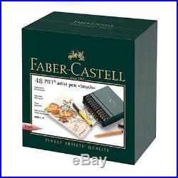 Faber Castell Pitt Artist Brush Tip Pens 48 Colour Color Box Set 167148