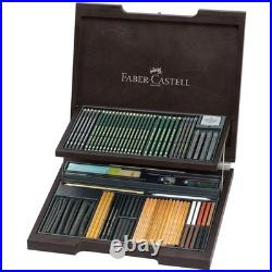 Faber-Castell Pitt Pencil Monochrome Wooden Case 86 pieces 112971