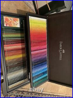 Faber-Castell Polychromos Pencils Deluxe Wood Box Set of 120 Assorted Colors