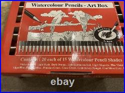 Faber-Castell Watercolour Pencils, case 255 pencils plus brushes all new in box
