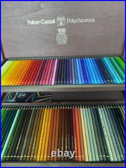 Faber-Castelll colored pencils in wooden box 100 colors Super rare