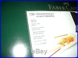 Farber Castel Polychromos Colored Pencils 120 Color Set Wooden Box 110013. MINT