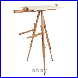 Folding Easel with Shelf Brackets (MBM-27), Brown