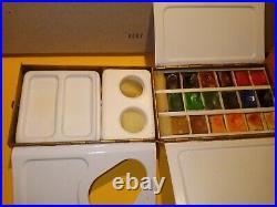 Frazer Price Brass Watercolour Palette Box. Portable Pocket Size Painting Set
