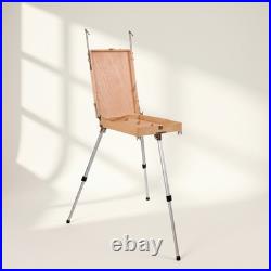 French Easel Foldable Sketchbox Easel Portable for Plein Air, Painters, Students