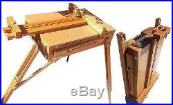 French Easel Hard Wood Sketch Box Portable Folding Artist Oil Painting Easel