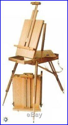 French Easel Portable Vintage Folding Table Wooden Artist Case Painters Box NEW
