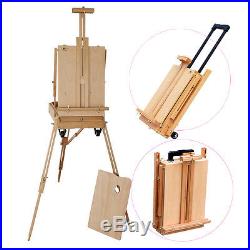 French Easel Wooden Sketch Box Portable Folding Art Artist Painters Tripod New