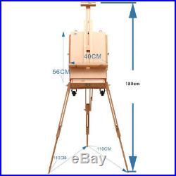 French Easel Wooden Sketch Box Portable Folding Art Artist Painters Tripod New