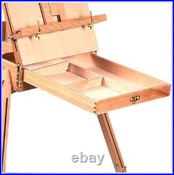 French Easel Wooden Sketch Box Portable Folding Durable Artist Painter Tripod ++