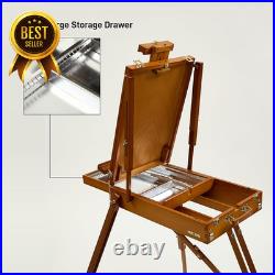French Easel for Painting Deluxe Beech Wood Sketchbox Field and Studio Easel Sta