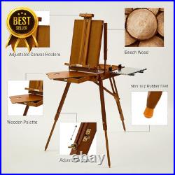 French Easel for Painting Deluxe Beech Wood Sketchbox Field and Studio Easel Sta