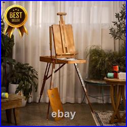 French Easel for Painting Deluxe Beech Wood Sketchbox Field and Studio Easel Sta