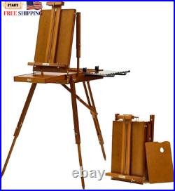 French Easel for Painting Deluxe Beech Wooden Field & Studio Sketchbox Easel St