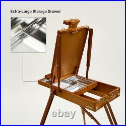 French Easel for Painting, Deluxe Beech Wooden Field & Studio Sketchbox Easel St French Easel for Painting, Deluxe Beech Wooden Field & Studio Sketchbox Easel St