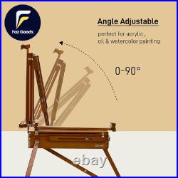 French Easel for Painting, Deluxe Beech Wooden Field & Studio Sketchbox Easel St French Easel for Painting, Deluxe Beech Wooden Field & Studio Sketchbox Easel St