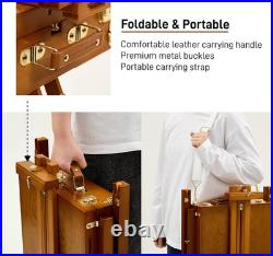 French Easel for Painting, Deluxe Beech Wooden Field & Studio Sketchbox Easel St