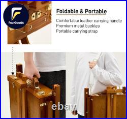 French Easel for Painting, Deluxe Beech Wooden Field & Studio Sketchbox Easel St