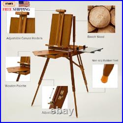French Easel for Painting Deluxe Beech Wooden Field & Studio Sketchbox Easel St