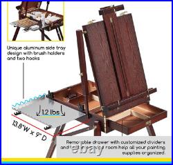 French Easel for Painting Holds Canvas up to 34 Plein Air Easels