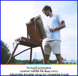 French Easel for Painting Holds Canvas up to 34 Plein Air Easels
