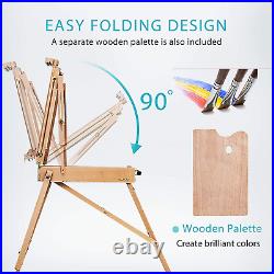 French Style Wooden Art Easel Portable Tripod Painting Stand Height Adjustable w
