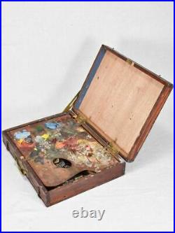 French painter's box with palette from the 1940s
