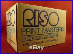 Full Case Riso Print Gocco B5 Screen Print Master Sheets Unopened Box
