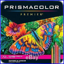 GENUINE Prismacolor Premier Soft Core 72 Coloured Pencils Tin Box Set NEW