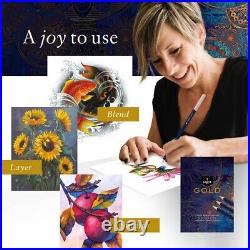 Gold Standard 72 Oil-Based Colour Pencils with Handbook & Tutorial Included