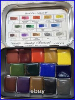 Greenleaf & Blueberry Handmade Watercolors, Sketcher's Set, Edition IV, New