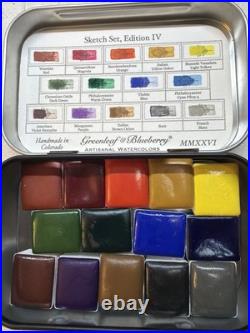 Greenleaf & Blueberry Handmade Watercolors, Sketcher's Set, Edition IV, New