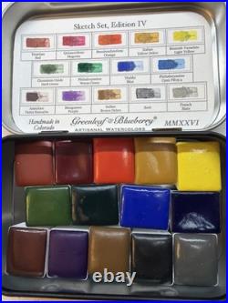 Greenleaf & Blueberry Handmade Watercolors, Sketcher's Set, Edition IV, New