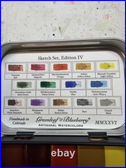 Greenleaf & Blueberry Handmade Watercolors, Sketcher's Set, Edition IV, New