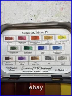 Greenleaf & Blueberry Handmade Watercolors, Sketcher's Set, Edition IV, New