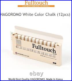 HAGOROMO Fulltouch Color Chalk 1 Box 12 12 Count (Pack of 1), White