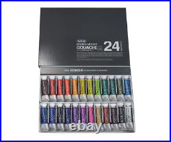 HOLBEIN ARTISTS' GOUACHE G715 15ml Opaque Watercolor 24 Colors Set withPaper Box