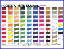 HOLBEIN ARTISTS' GOUACHE G715 15ml Opaque Watercolor 24 Colors Set withPaper Box