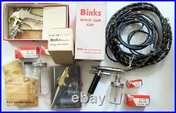 HUGE LOT 1950s Vintage Binks boxed Airbrushes plus Accessories jars cords